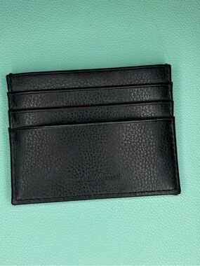 Giorgio Armani Black Leather Slim Card Case